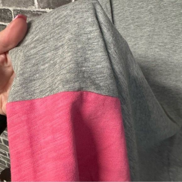 Boden Slub Tee Colorblock Dress gray pink - Picture 7 of 9